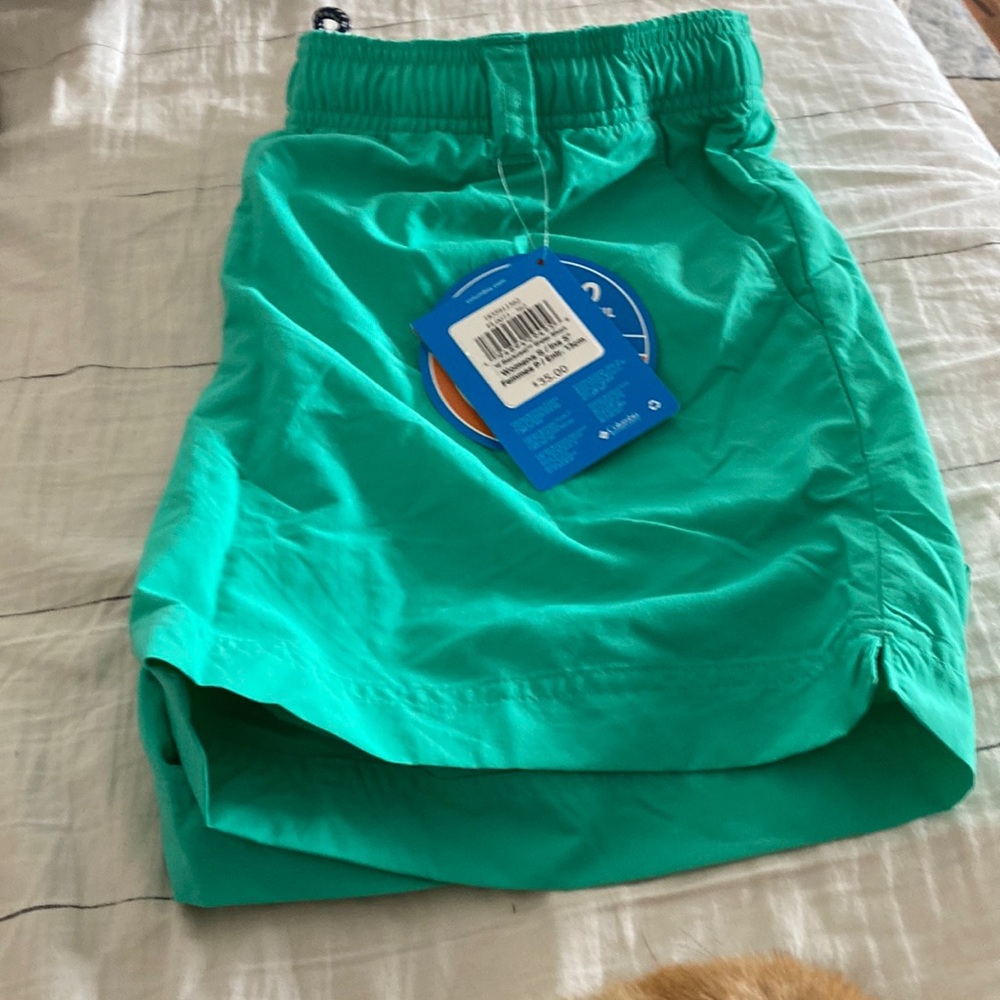 Teal SMALL Columbia Backcast Shorts NWT